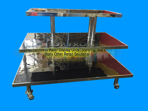 Three Layer Platform Table on Castors